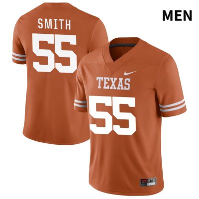 Texas Longhorns Men's #55 Winston Smith Authentic Orange NIL 2022 College Football Jersey ZKP52P5R
